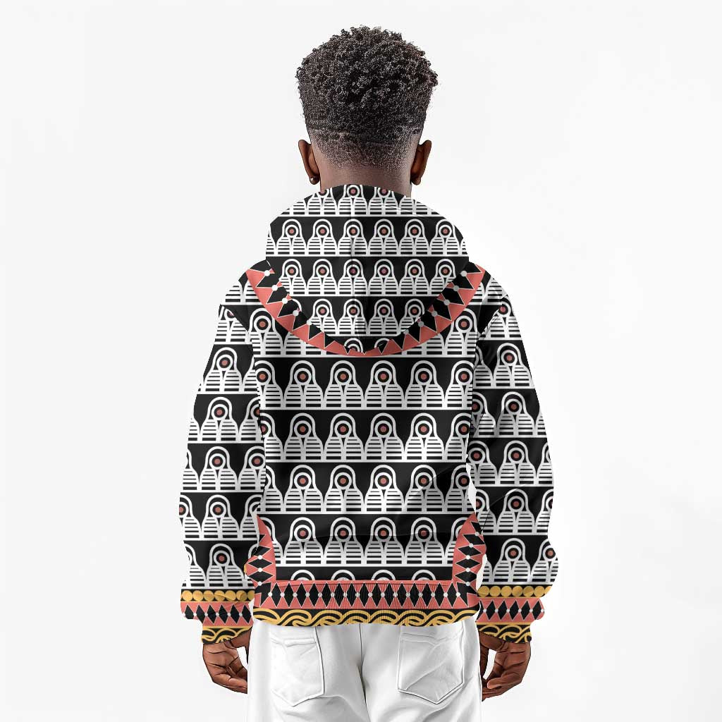 Cameroon Kid Hoodie Toghu Traditional Pattern
