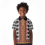 Cameroon Kid Polo Shirt Toghu Traditional Pattern