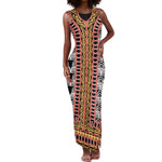 Cameroon Tank Maxi Dress Toghu Traditional Pattern