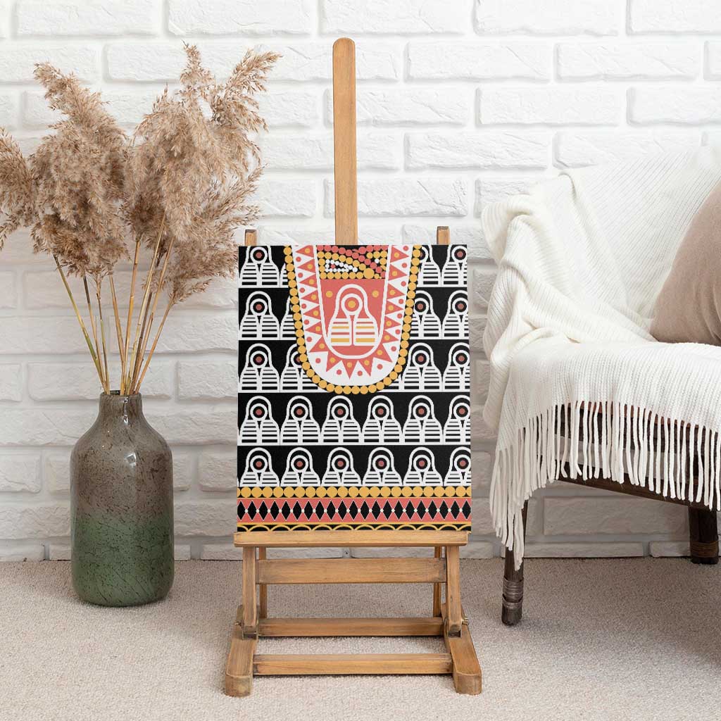 Cameroon Traditional Toghu Pattern Canvas Wall Art