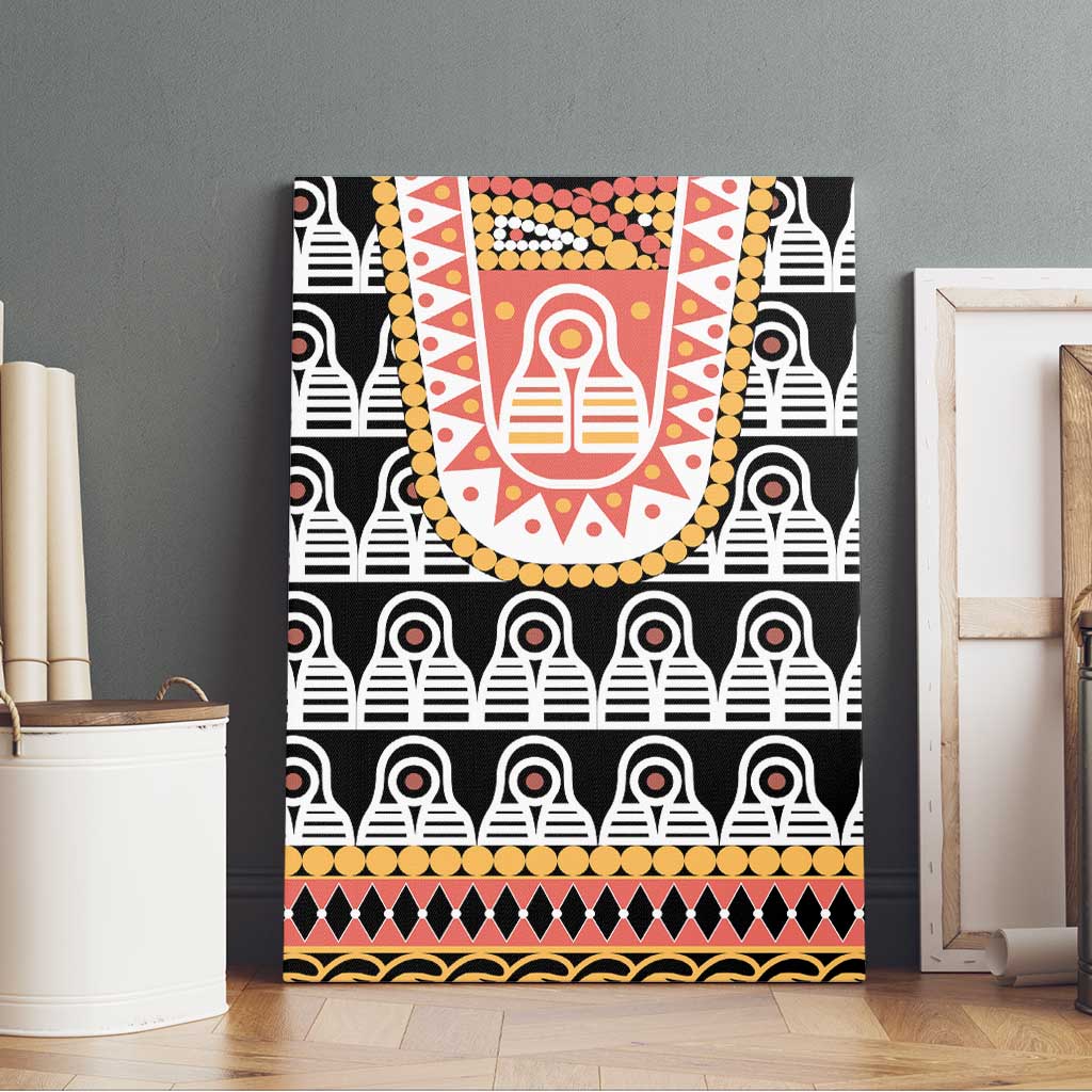 Cameroon Traditional Toghu Pattern Canvas Wall Art