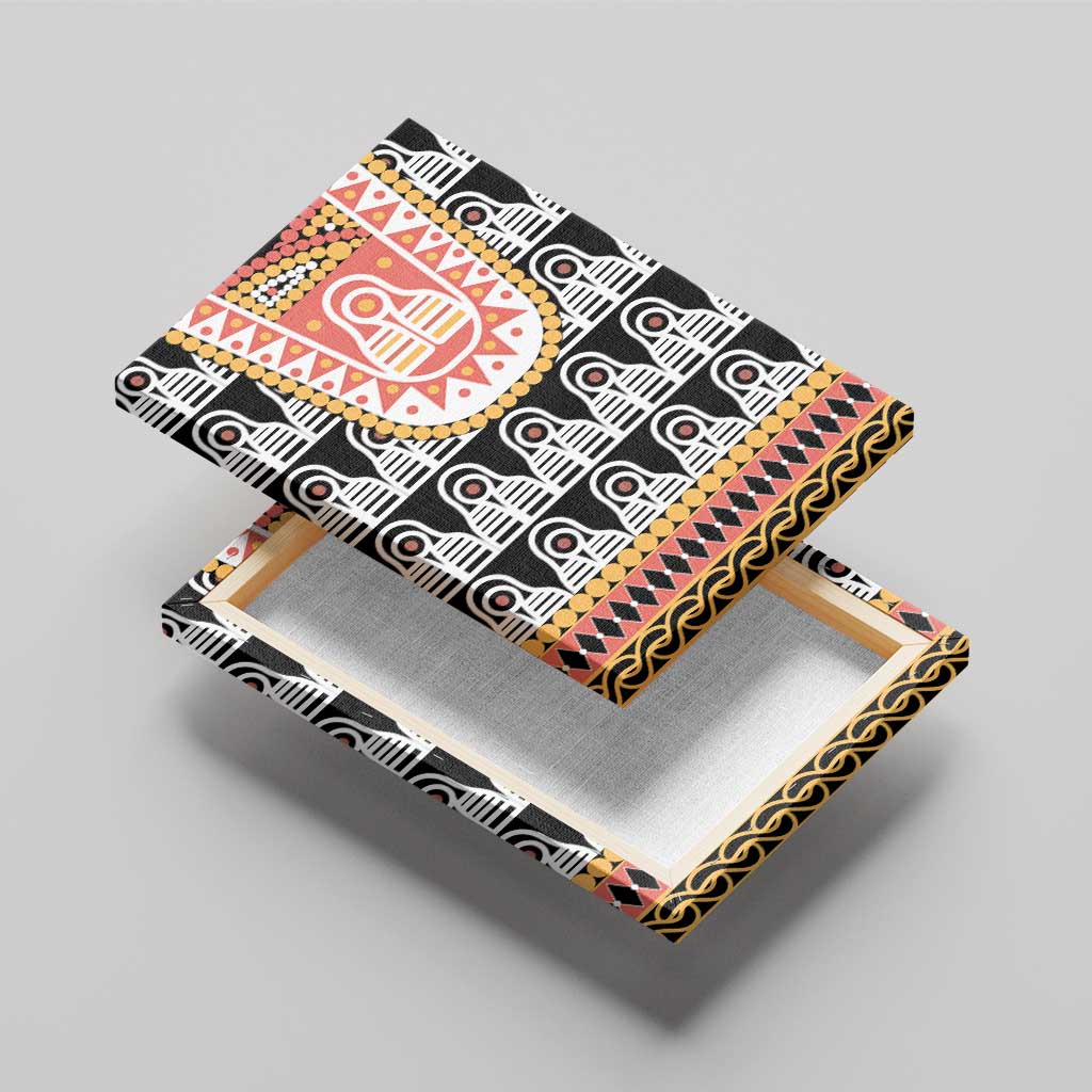 Cameroon Traditional Toghu Pattern Canvas Wall Art