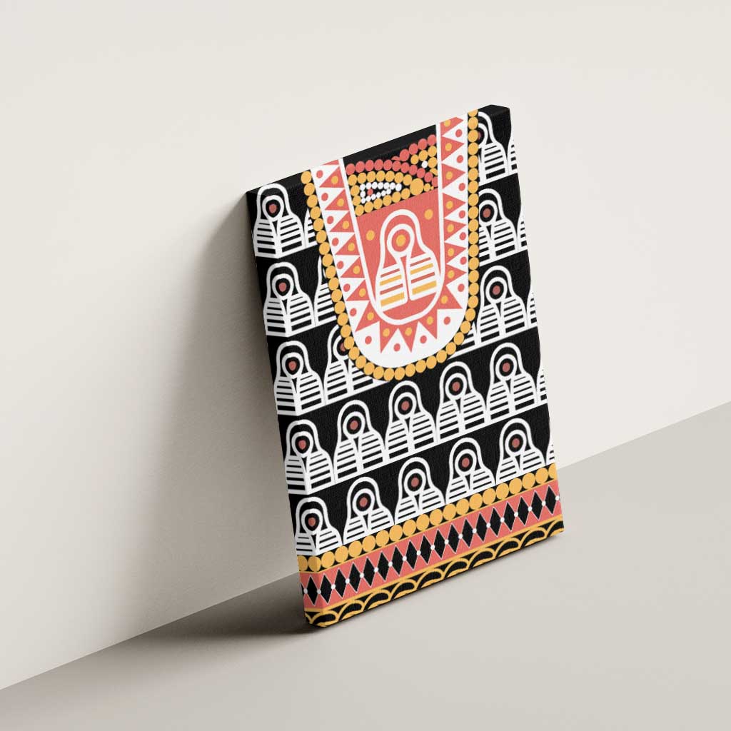 Cameroon Traditional Toghu Pattern Canvas Wall Art