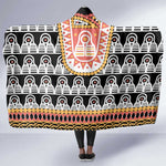 Cameroon Traditional Toghu Pattern Hooded Blanket
