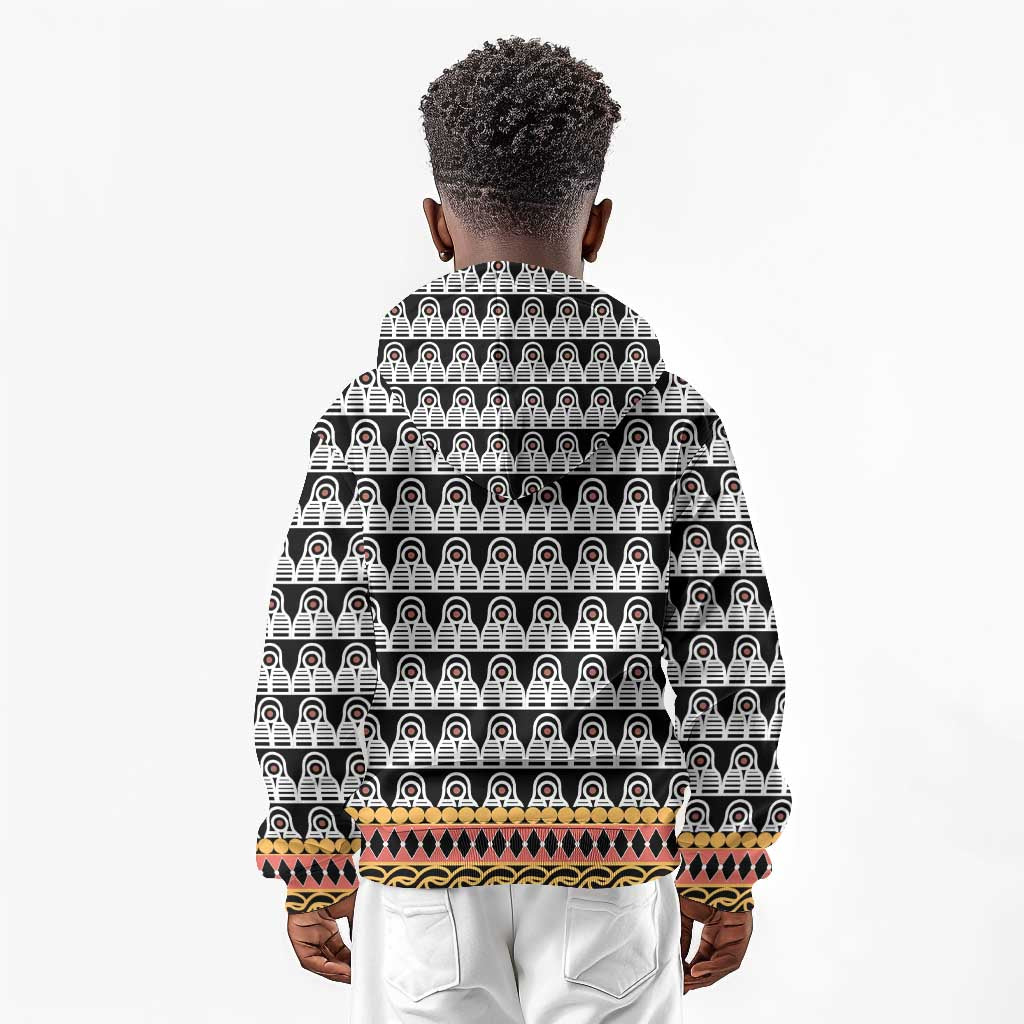 Cameroon Traditional Toghu Pattern Kid Hoodie