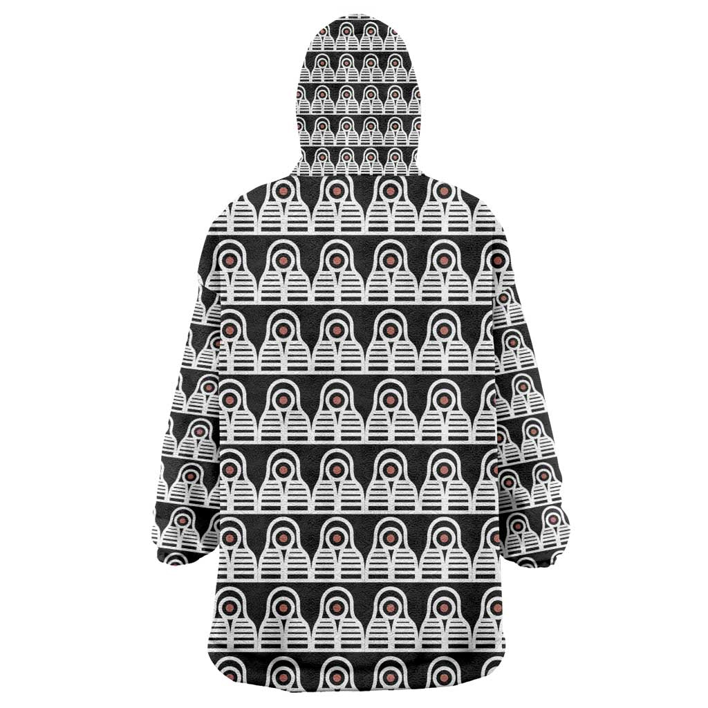 Cameroon Traditional Toghu Pattern Kid Wearable Blanket Hoodie