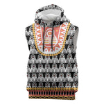 Cameroon Traditional Toghu Pattern Sleeveless Hoodie - African Pride