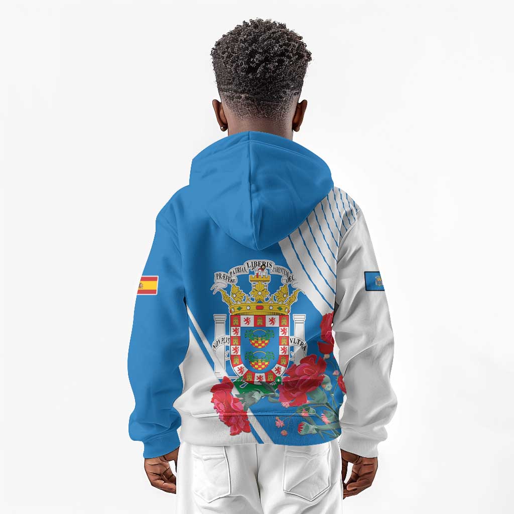 Melilla Spain Kid Hoodie Coat Of Arms With Map