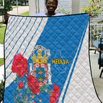 Melilla Spain Quilt Coat Of Arms With Map