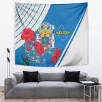 Melilla Spain Tapestry Coat Of Arms With Map