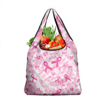 Pink Ribbon With Tie Dye Grocery Bag Breast Cancer Awareness - African Pride