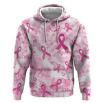 Pink Ribbon With Tie Dye Hoodie Breast Cancer Awareness - African Pride
