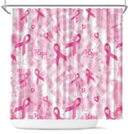 Pink Ribbon With Tie Dye Shower Curtain Breast Cancer Awareness - African Pride