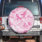 Pink Ribbon With Tie Dye Spare Tire Cover Breast Cancer Awareness - African Pride