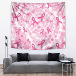 Pink Ribbon With Tie Dye Tapestry Breast Cancer Awareness - African Pride
