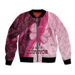 Breast Cancer Awareness Bomber Jacket Think Pink - African Pattern - African Pride