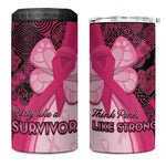 Breast Cancer Awareness 4 in 1 Can Cooler Tumbler Think Pink - African Pattern - African Pride