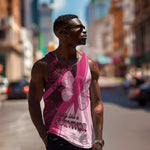 Breast Cancer Awareness Men Tank Top Think Pink - African Pattern - African Pride