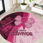 Breast Cancer Awareness Round Carpet Think Pink - African Pattern - African Pride