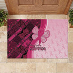 Breast Cancer Awareness Rubber Doormat Think Pink - African Pattern - African Pride
