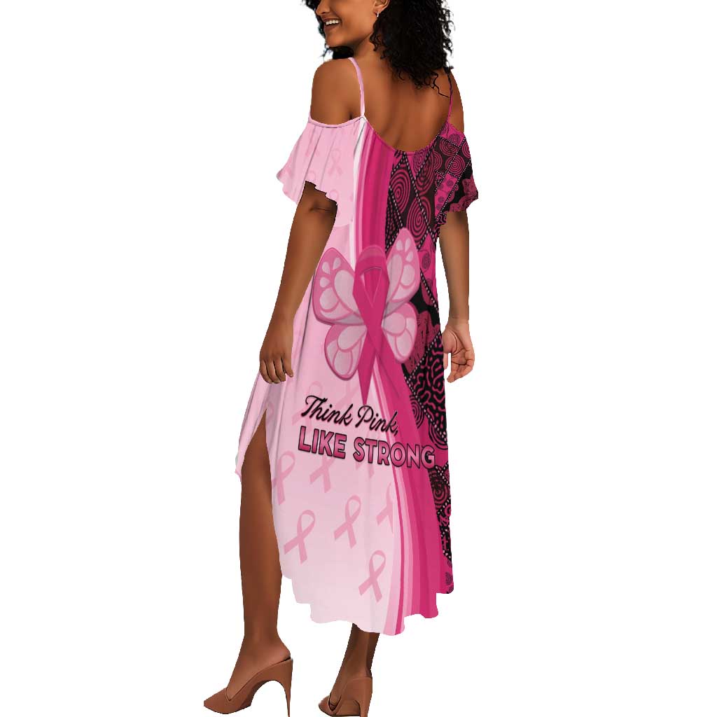 Breast Cancer Awareness Summer Maxi Dress Think Pink - African Pattern - African Pride