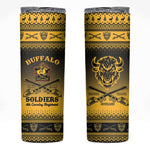 Afro Christmas Buffalo Soldiers Skinny Tumbler 9th Cavalry Regiment - African Pride