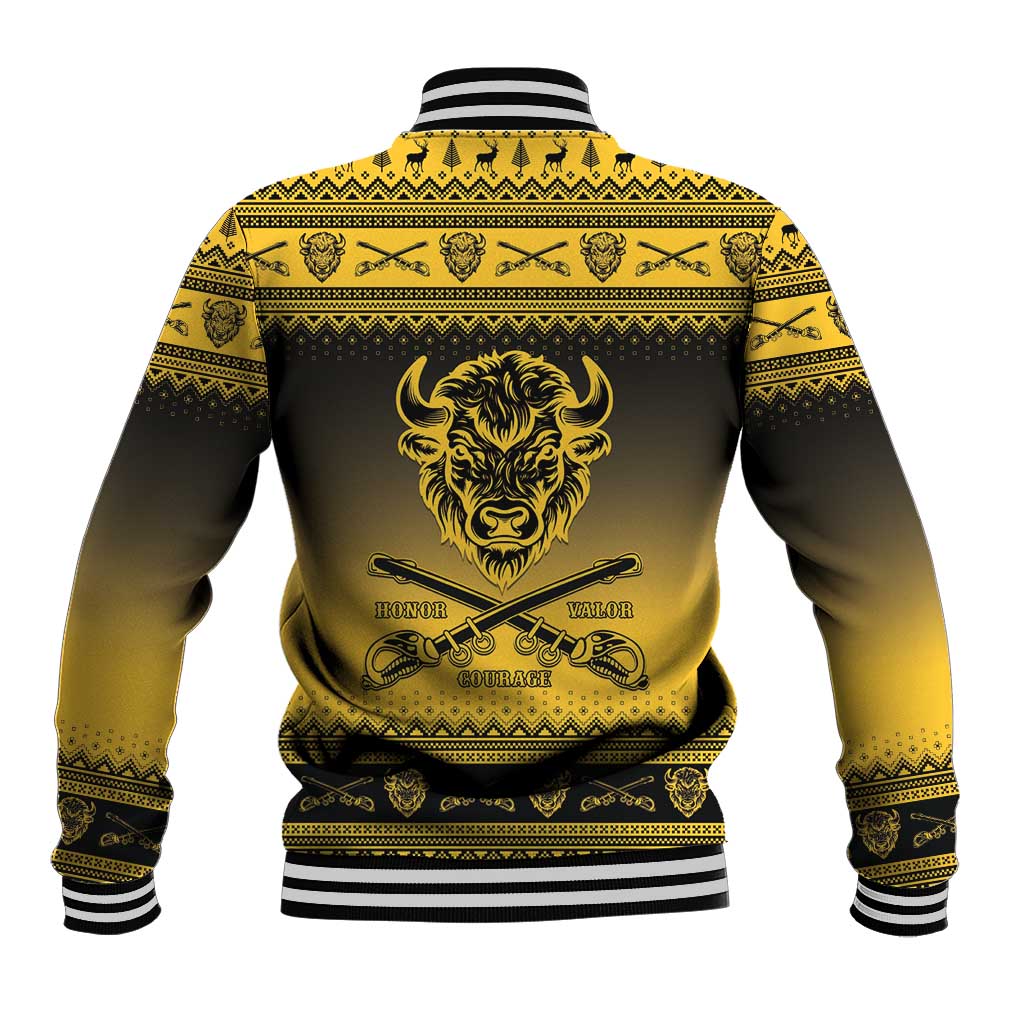 Afro Christmas Buffalo Soldiers Baseball Jacket 10th Cavalry Regiment - African Pride