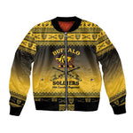 Afro Christmas Buffalo Soldiers Bomber Jacket 10th Cavalry Regiment - African Pride