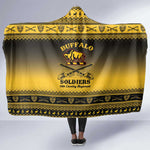 Afro Christmas Buffalo Soldiers Hooded Blanket 10th Cavalry Regiment - African Pride