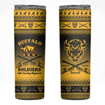 Afro Christmas Buffalo Soldiers Skinny Tumbler 10th Cavalry Regiment - African Pride