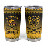 Afro Christmas Buffalo Soldiers Tumbler Cup 10th Cavalry Regiment - African Pride