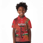 Kenya Athletics Kid Polo Shirt Go Champions Go - African Pride