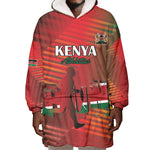 Kenya Athletics Wearable Blanket Hoodie Go Champions Go - African Pride
