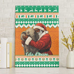 Afro Ivory Coast Christmas Canvas Wall Art Black Santa Afishapa - African Pattern