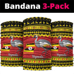 Afro Uganda Christmas Neck Gaiter Grey Crowned Crane Sekukkulu Ennugi LT15