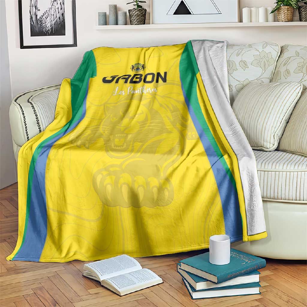 Custom Gabon Football Zip Hoodie Go Les Pantheres LT15