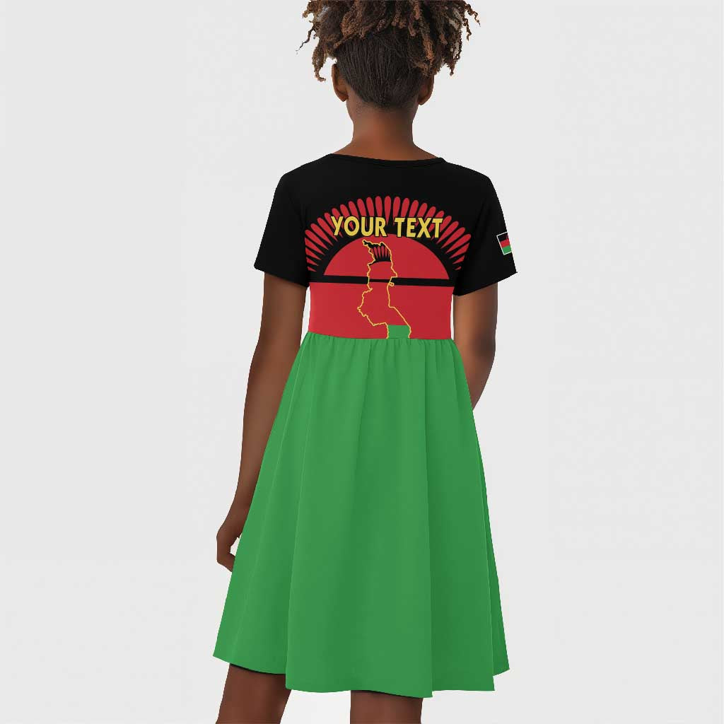 Personalized Happy Malawi Independence Day Kid Short Sleeve Dress