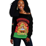 Personalized Happy Malawi Independence Day Off Shoulder Sweater