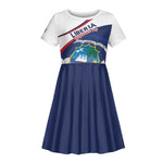 Personalized Happy Liberia Independence Day Kid Short Sleeve Dress