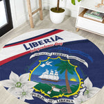 Happy Liberia Independence Day Round Carpet