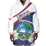 Personalized Happy Liberia Independence Day Wearable Blanket Hoodie