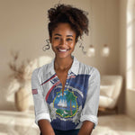 Personalized Happy Liberia Independence Day Women Casual Shirt