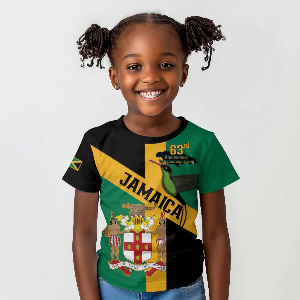 Happy Jumieka Independence Day Kid T shirt Coat Of Arms Flag Style