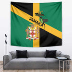 Happy Jumieka Independence Day Tapestry Coat Of Arms Flag Style