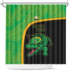 Jamaica Rugby Shower Curtain Go Champions - Pineapple Pattern
