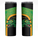 Jamaica Rugby Custom Skinny Tumbler Go Champions - Pineapple Pattern