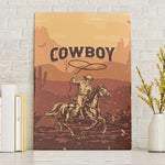 Black Cowboy Take Me Away Canvas Wall Art