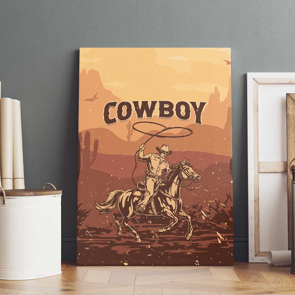 Black Cowboy Take Me Away Canvas Wall Art