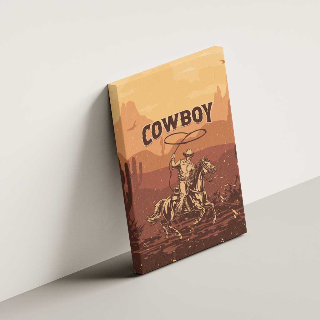Black Cowboy Take Me Away Canvas Wall Art