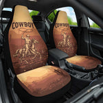 Black Cowboy Take Me Away Car Seat Cover